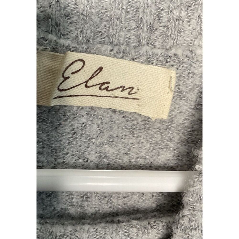 Elan Pullover Women's size M Softly Cowl Neck Oversized Heather Gray Sweater - Picture 5 of 8
